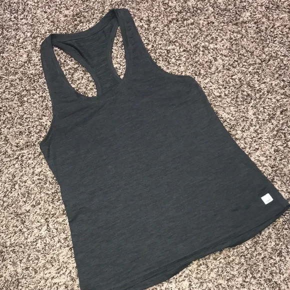VUORI Performance Lux Racerback Tank Dark Gray 16” P2P | Like New! - Picture 1 of 4